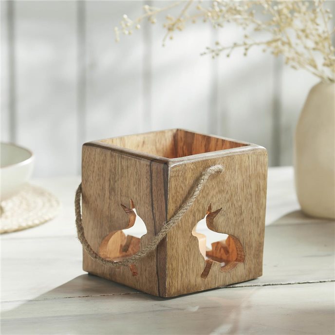 Bunny Hop Wooden Bunny Cutout Box w/ Twine 4.75x5x5 Thumbnail