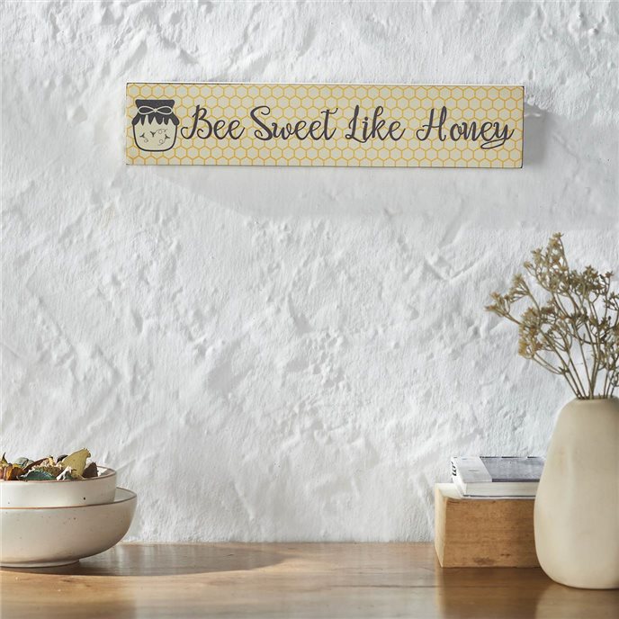 Buzzy Bees Bee Sweet Like Honey MDF Wall Sign 3x14x0.75 Thumbnail