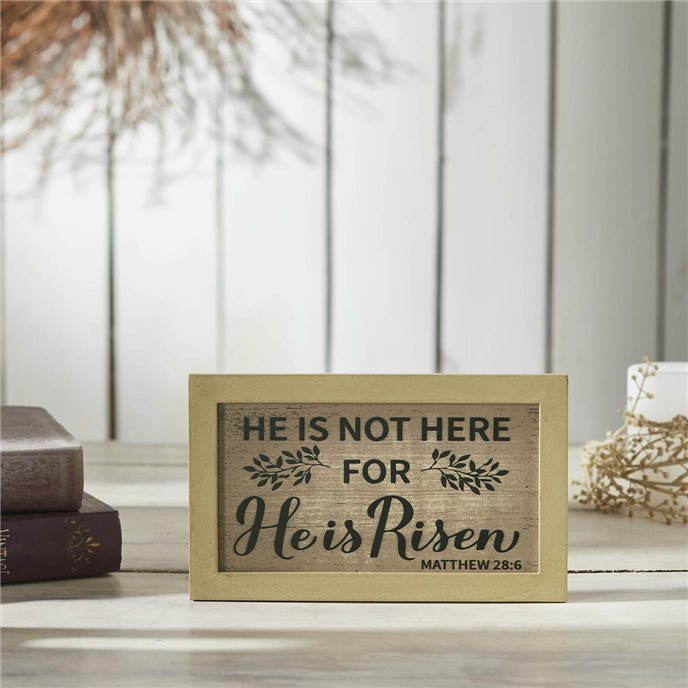 Celebrate Grace Matthew 28:6 He Is Risen MDF Wall Sign 6x10x0.5 Thumbnail