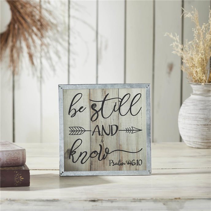 Celebrate Grace Psalm 46:10 Be Still And Know MDF Wall Sign 10x10x0.5 Thumbnail