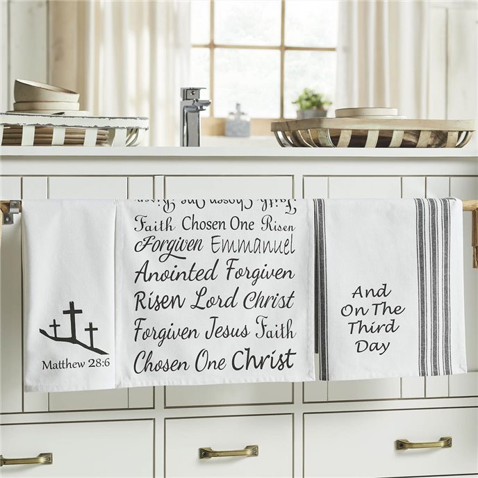 Celebrate Grace Words Of Faith Tea Towel Set of 3 16x28 Thumbnail