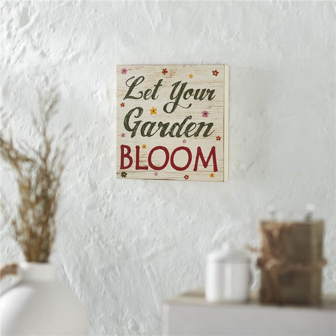 Spring In Bloom Let Your Garden Bloom MDF Block Sign 8x8x1 Thumbnail