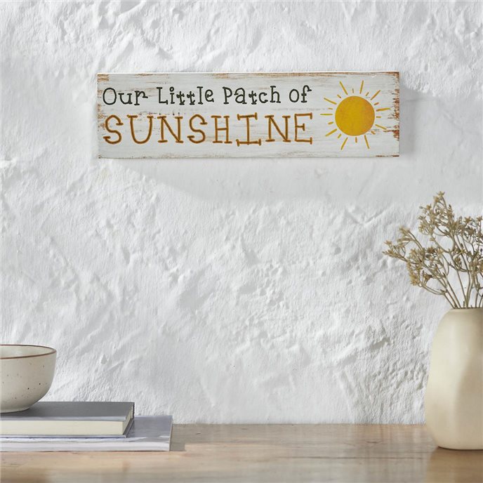 Spring In Bloom Our Little Patch of Sunshine Sign 4x14x0.75 Thumbnail