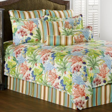 Island Breeze Queen Size 9 Piece Comforter Set By Victor Mill Pc Fallon