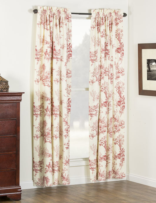 Bouvier Red Curtain Panel Pair Thumbnail